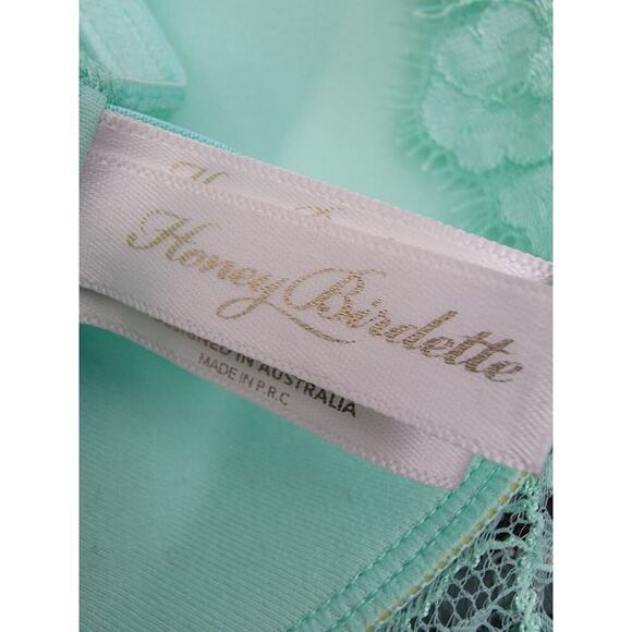 Honey Birdette Vanessa Mint Bra 34C Strappy Lace - Picture 7 of 11
